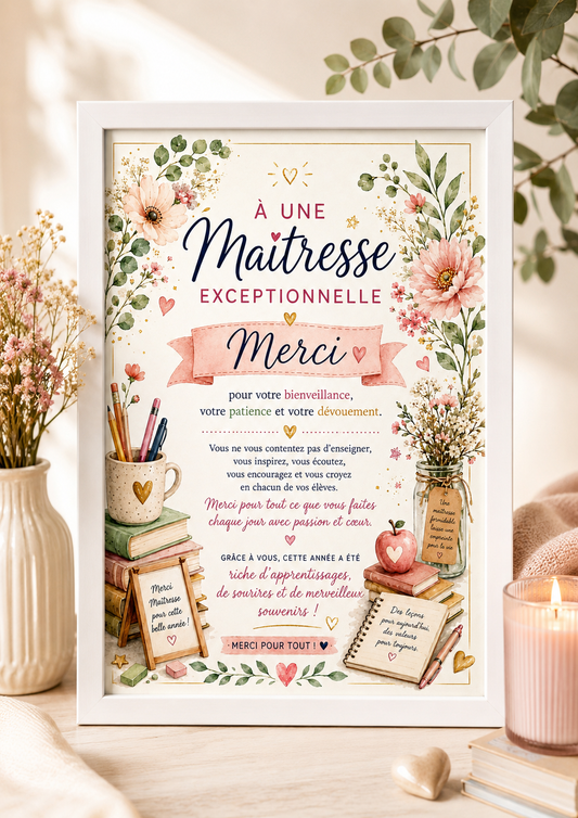 Cadre « Maîtresse »