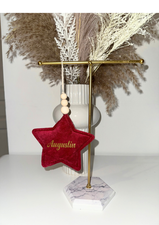 Étoile de Noël personnalisée – rouge
