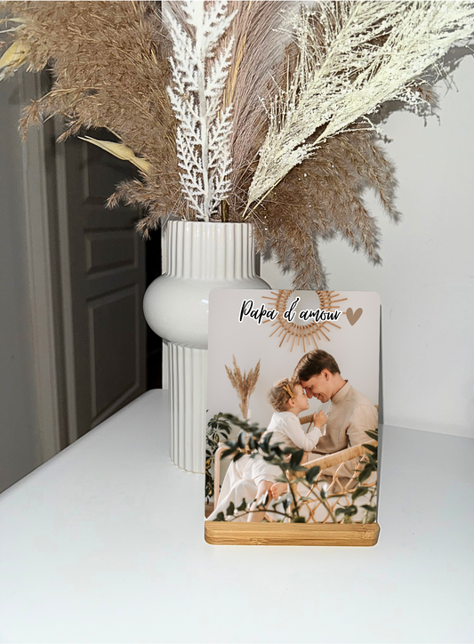 Plaque personnalisée "Papa d'amour"