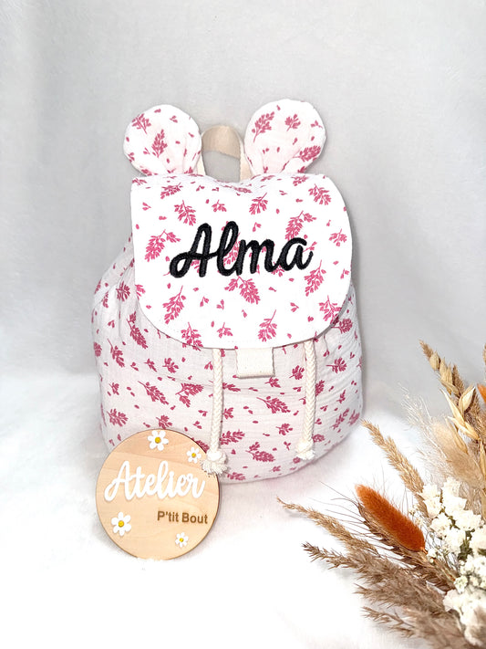 Sac à dos feuilles - Rose ☘️