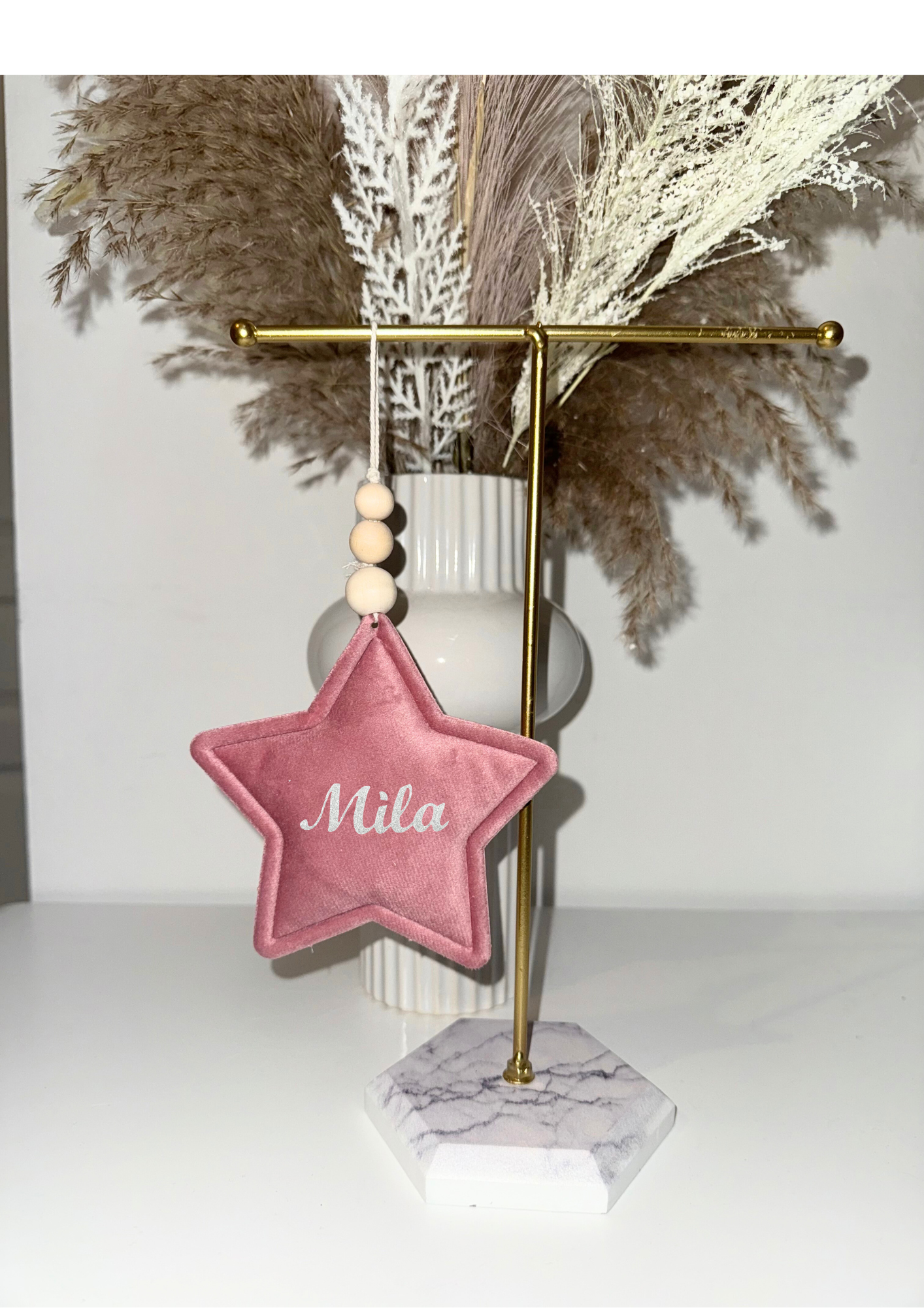 Étoile de Noël personnalisée – rose