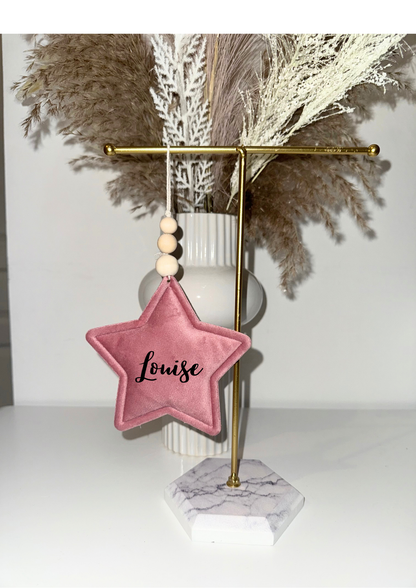 Étoile de Noël personnalisée – rose