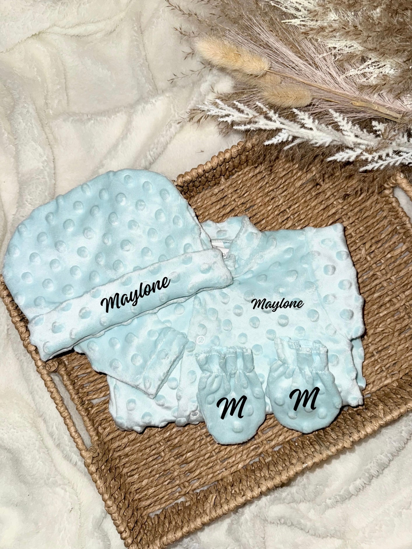 Ensemble naissance vert d'eau - Minky