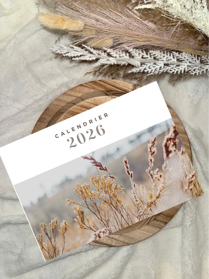 Calendrier 2026 avec photo