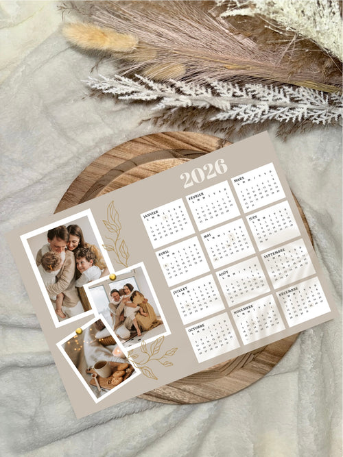 Calendrier 2026 avec photo