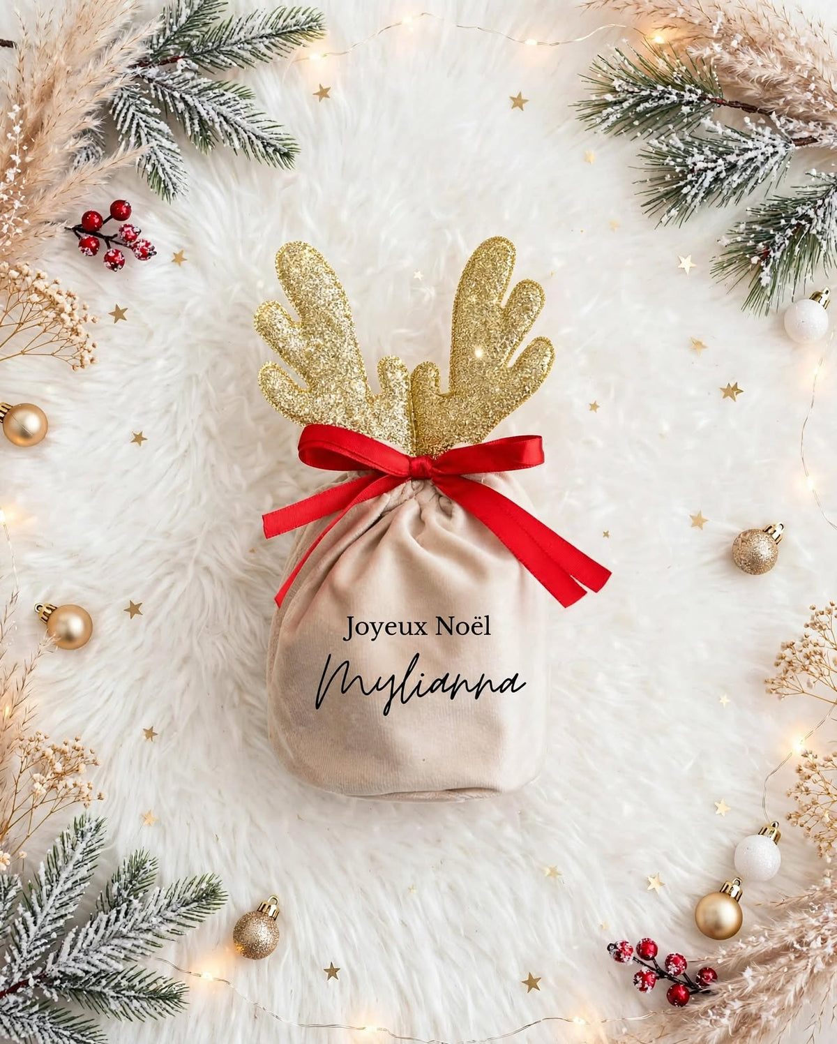 Pochon de Noël personnalisé