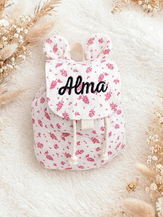 Sac à dos feuilles - Rose ☘️