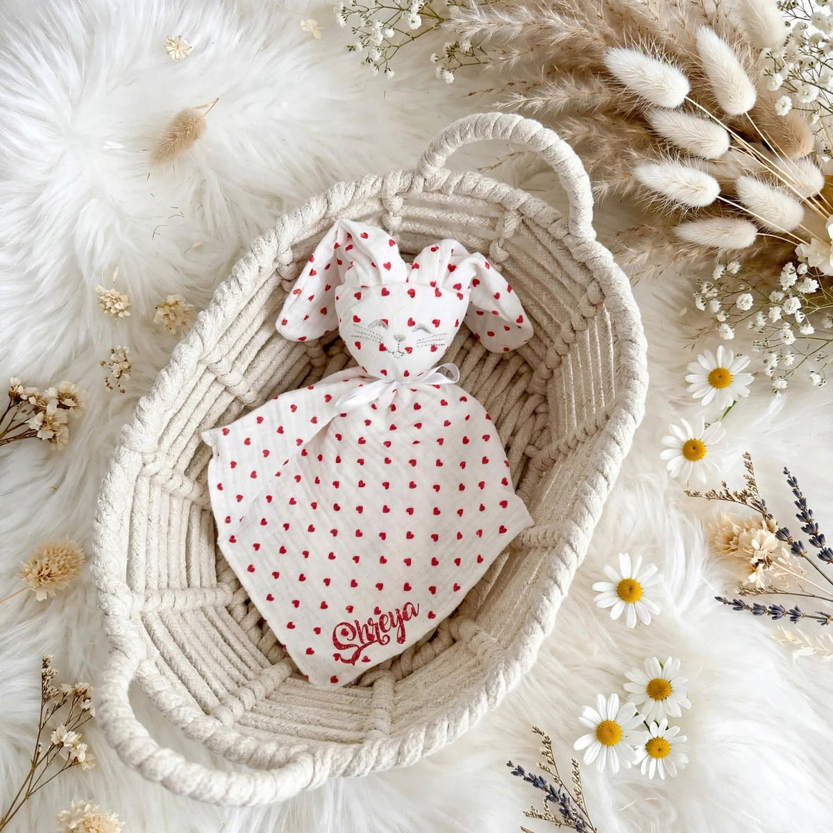 ♡ Doudou lapin coeurs ♡