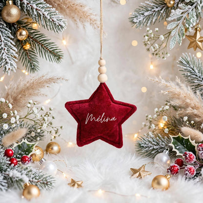 Étoile de Noël personnalisée – rouge