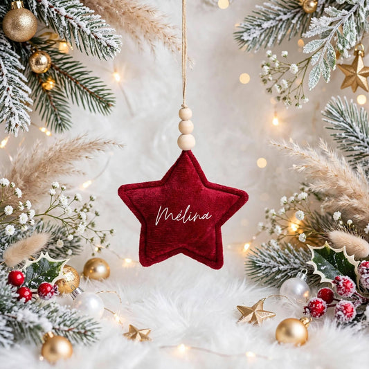 Étoile de Noël personnalisée – rouge