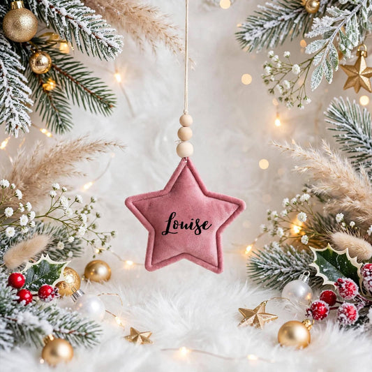 Étoile de Noël personnalisée – rose